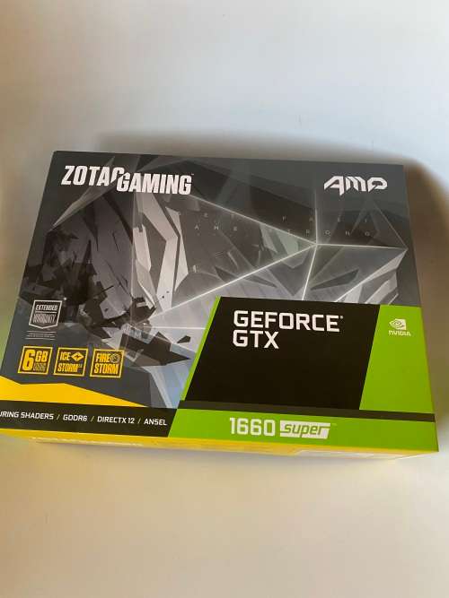 ZOTAC GAMING GEFORCE GTX 1660 SUPER AMP, ZT-T16620D-10M  6GB DDR6   *  BOX *